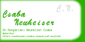 csaba neuheiser business card
